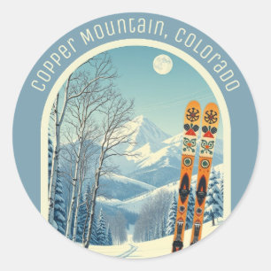 Copper Mountain Colorado souvenir ski resort  Classic Round Sticker