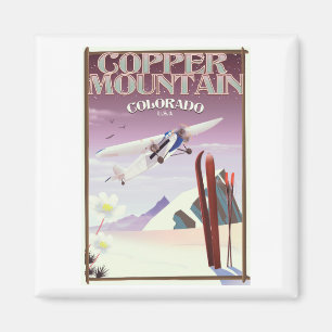 Copper Mountain colorado vintage poster Magnet