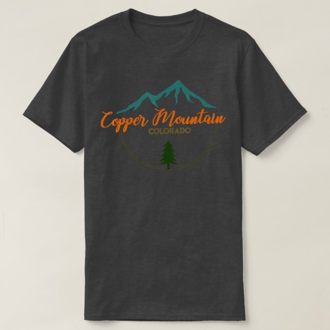 Copper Mountain Retro Adventure Skiing Snowboard S T-Shirt (Design Front)