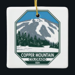 Copper Mountain Ski Area Colorado Ceramic Ornament<br><div class="desc">Copper Mountain Winter art design showcasing the winter landscape.</div>