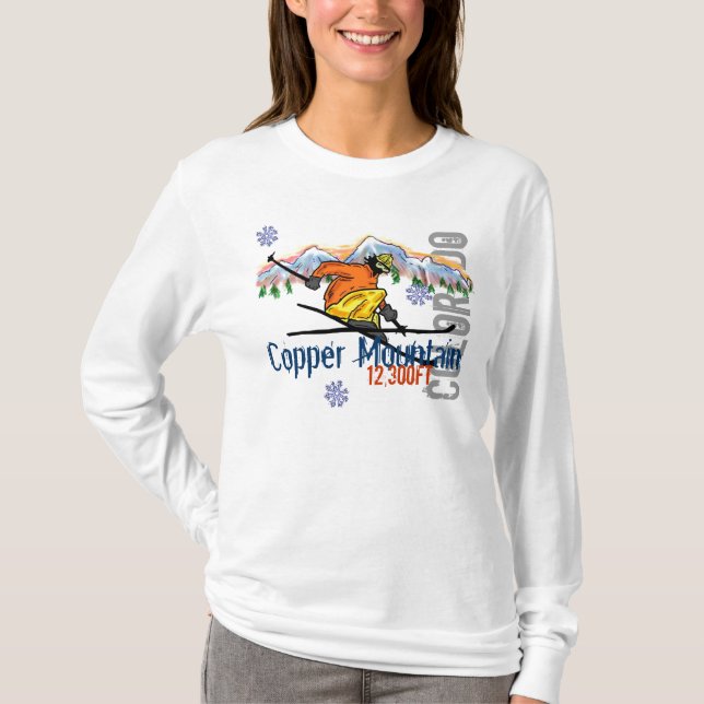 Copper Mountain ski elevation hoodie T-Shirt (Front)