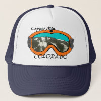 Copper Mtn Colorado orange snow goggle hat
