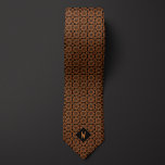 Copper on Black Mandala Monogram Tie<br><div class="desc">Enhance your business or wedding ensemble with our Copper on Black Mandala Monogram Neck Tie. The coppery hues and mandala design exude elegance. Pair it with our matching socks to complete your sophisticated look.</div>