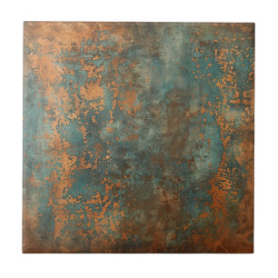 Copper Patina Metallic Rustic  Tile