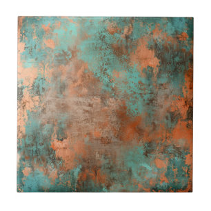 Copper Patina Metallic Rustic Tile