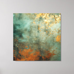 Copper Patina Rustic Metallic  Canvas Print