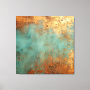 Copper Patina Rustic Metallic  Canvas Print