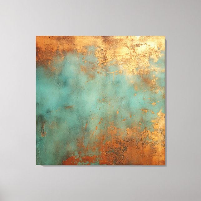 Copper Patina Rustic Metallic  Canvas Print (Front)