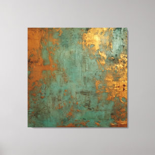 Copper Patina Rustic Metallic  Canvas Print
