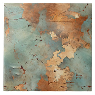 Copper Patina Rustic Metallic ceramic tile 