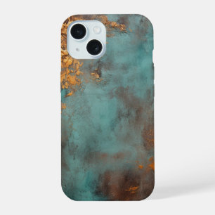 Copper Patina Rustic Metallic iPhone 15 Case