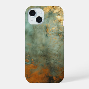 Copper Patina Rustic Metallic iPhone 15 Case