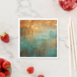 Copper Patina Rustic Metallic Napkin
