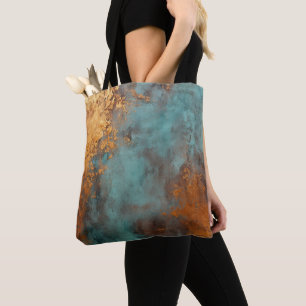 Copper Patina Rustic Metallic Tote Bag