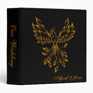 Copper Phoenix Rises on Black Binder