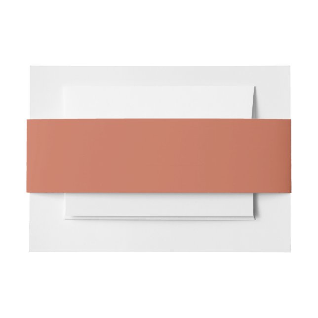 Copper Red Solid Colour Invitation Belly Band (Front Example)