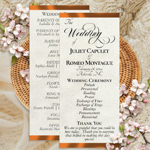Copper Ribbon Wedding Program