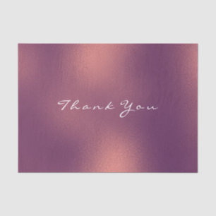 Copper Rose Gold Blush Metallic Thank Luxury Tissue Paper