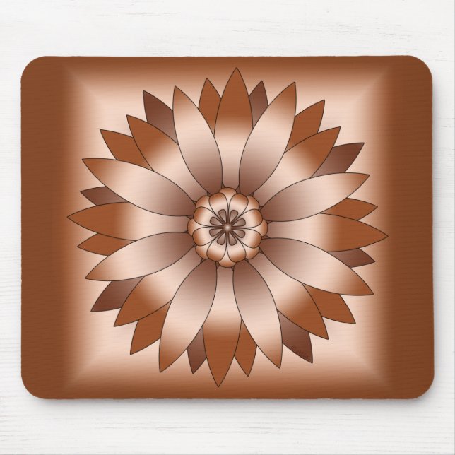 Copper Rosette Mouse Pad (Front)