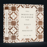 Copper Rustic Plaid Wedding Planner Binder<br><div class="desc">Copper Bronze & Any Colour Background Rustic Farmhouse Plaid Design with foil look overlay and back. Choose your background colour by clicking the customize further link found at the bottom of the text personalization area. Shown in copper and off white. A classic look for an Irish or celtic styled wedding,...</div>