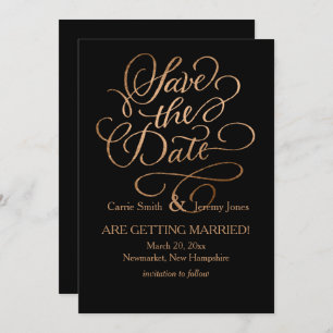 Copper Save the Date on Any Colour