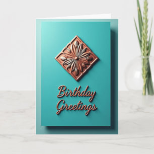 Copper Script Birthday Card