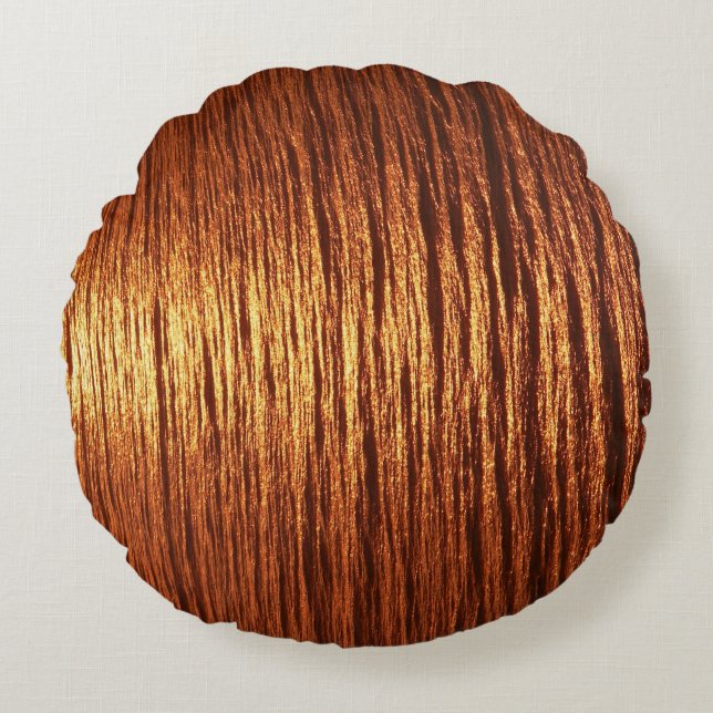 Copper sea pattern round pillow (Front)