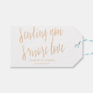 Copper "Sending you s'more love" Wedding Favour Ta Gift Tags