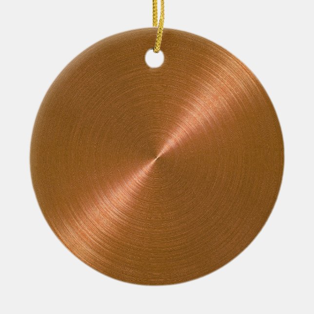 Copper Sheen Christmas Personalized Ornament (Front)