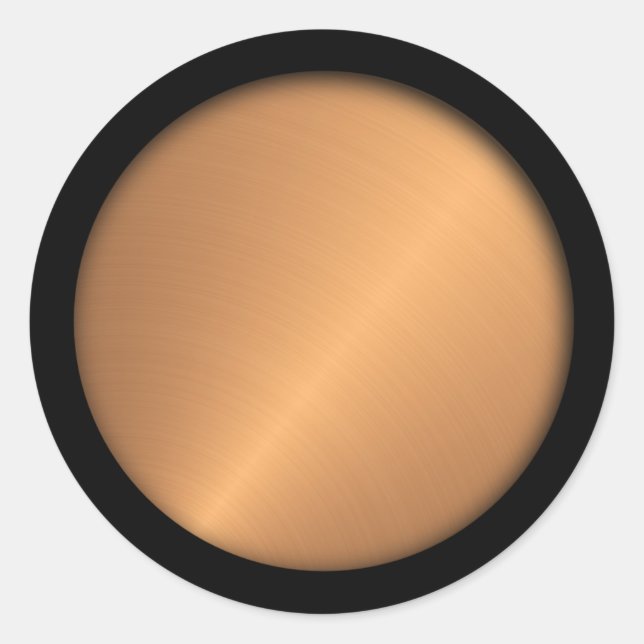 Copper Shine Angle Classic Round Sticker (Front)