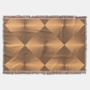 Copper Shine Diamonds Throw Blanket