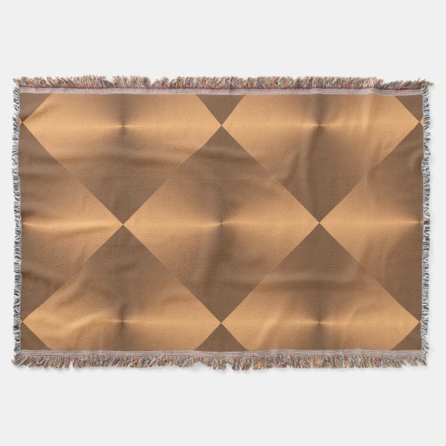 Copper Shine Diamonds Throw Blanket (Front)