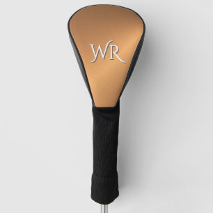 Copper Shine Personal Initials  Golf Head Cover