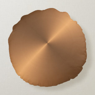Copper Shine Round Pillow