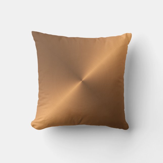 Copper Shine Throw Pillow (Front)