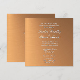Copper Shine Wedding Invitation