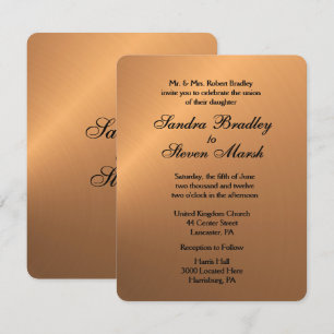 Copper Shine Wedding Invitation