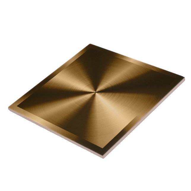 Copper Shiny Metallic Design Stainless Steel Look Tile (Side)