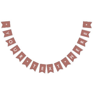 Copper Solid Colour Customize It Bunting Flags