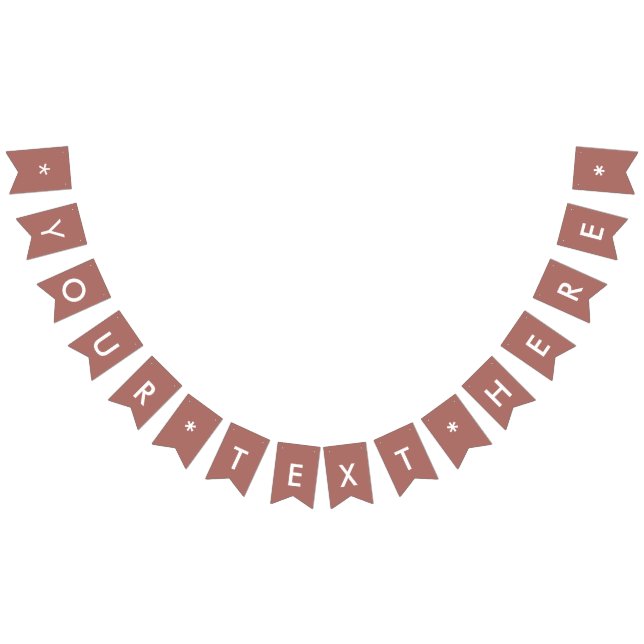 Copper Solid Colour Customize It Bunting Flags (All)