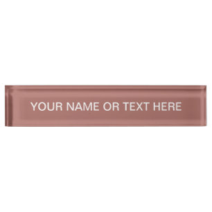 Copper Solid Colour Nameplate