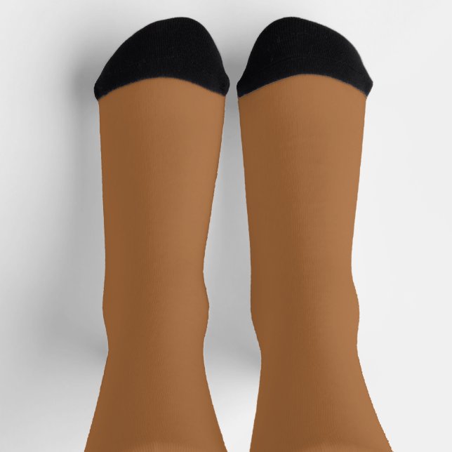 Copper Solid Plain Colour Socks (Top)