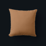 Copper Solid Plain Colour Throw Pillow<br><div class="desc">The colour of copper is a deep,  warm reddish-brown. 
Often found in nature,  especially within rocks and soil. 
Hex# AE703F
Copper has a strong and vibrant relation to luxury and wealth. Making it a great choice for adding a touch of sophistication to any look or design.</div>
