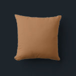 Copper Solid Plain Colour Throw Pillow<br><div class="desc">The colour of copper is a deep,  warm reddish-brown. 
Often found in nature,  especially within rocks and soil. 
Hex# AE703F
Copper has a strong and vibrant relation to luxury and wealth. Making it a great choice for adding a touch of sophistication to any look or design.</div>
