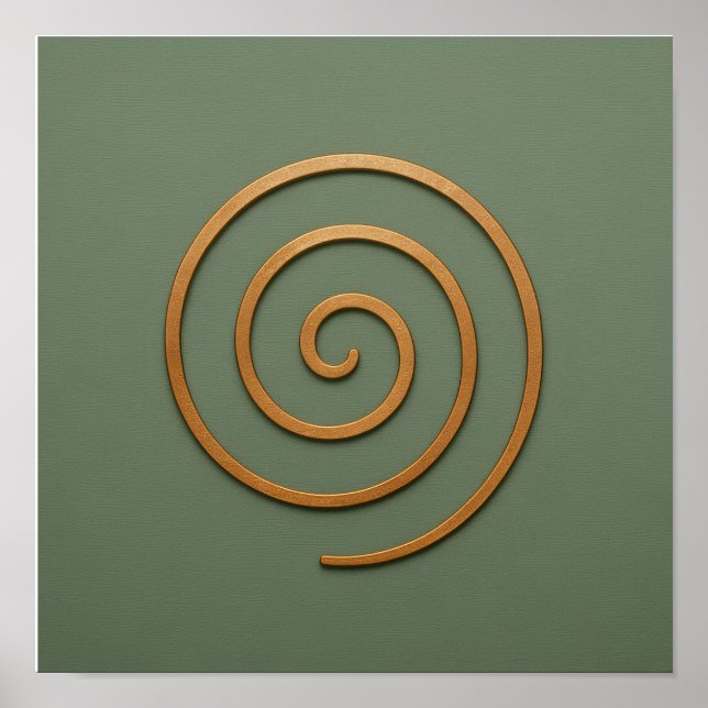 Copper spiral sur affiche verte (Devant)