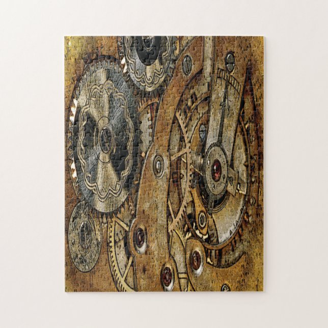Copper Steampunk Antique Jigsaw Puzzle (Vertical)