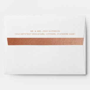 Copper Stripe Return Address Mailing Envelope