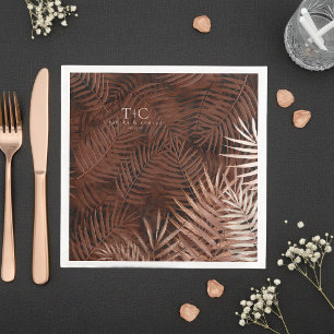 Copper Sunset Palm Pattern ID1323 Napkin
