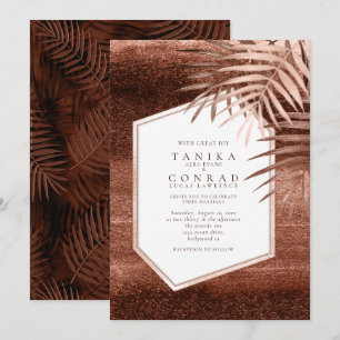 Copper Sunset Palms ID1323 Invitation