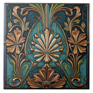 Copper Tendrils Tile